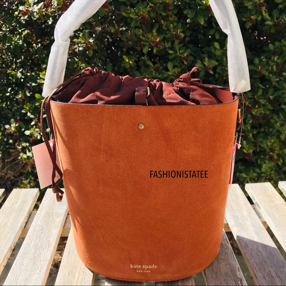 Kate spade Suzy suede small bucket amber crossbody - Picture 4 of 8